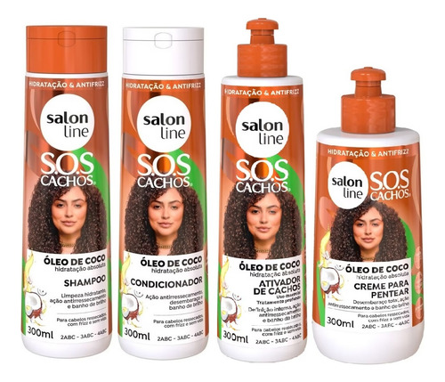 Kit Salon Line Coco Sos Cachos ( 4 Produtos )