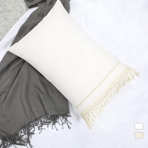  Boho Pillow Shams Standard Macrame Tassel Pillowcase S...