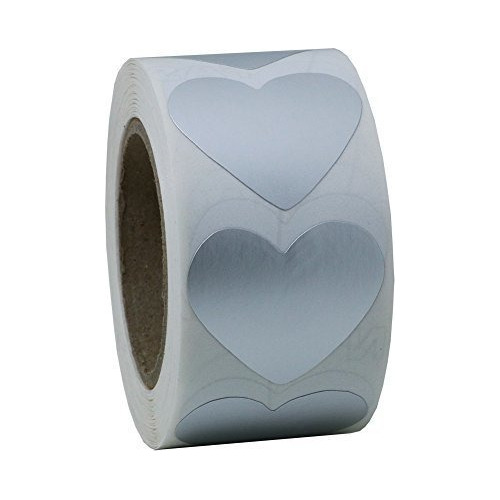 Hybsk Plata Etiquetas 30 Mm Amor Corazon Pegatinas Calcomani