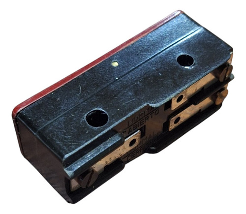 Micro Interruptor Bs-1 Na + Nc Botón Neumann Rojo/negro