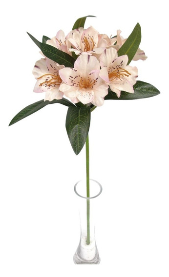 4 Galhos Astromelia Artificial 45cm Flores | Parcelamento sem juros