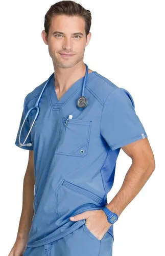Top Hombre - Uniformes Clinicos - Cherokee - Celeste