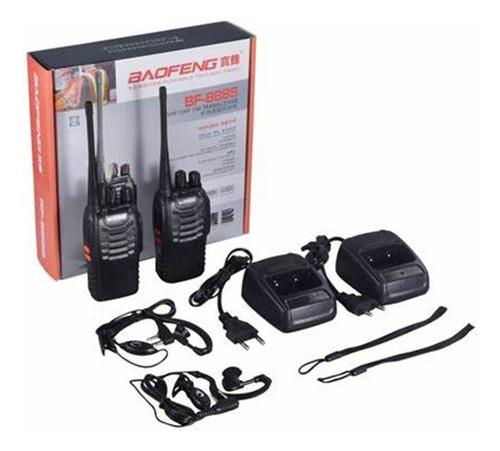 Pack 2 Transmisor 2 Vías Baofeng Bf-888s Negro / Tecnocenter