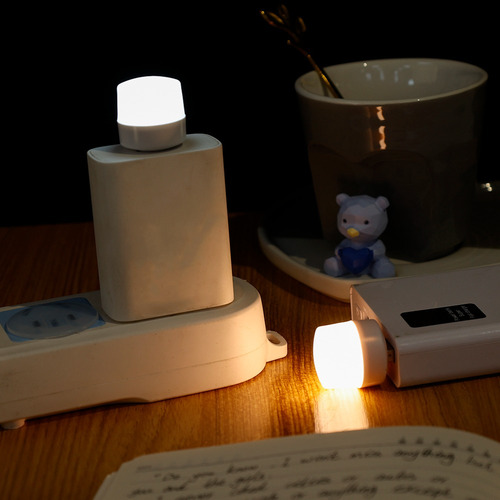 Lámpara De Noche Led Con Luz Nocturna Enchufable Mini Usb, 1