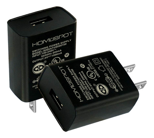 Homespot Ul Listed Universal Us 5v1a Cargador De Pared Usb E