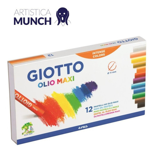 Crayon Giotto Olio 12 Colores