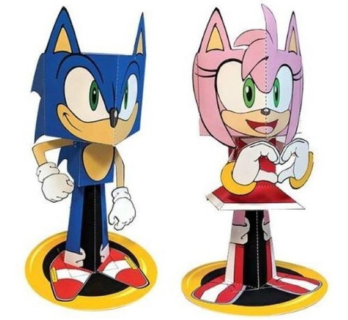 Pack Imprimibles Para Armar Sonic Shadow Amy Tail Cajitas