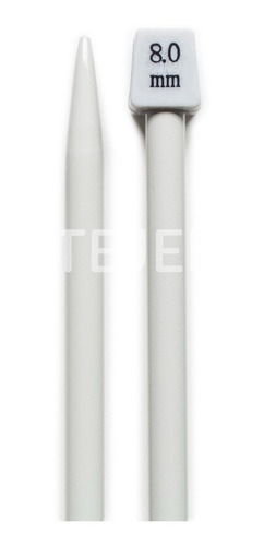 Agujas Tricot De Aluminio Marca Silver N° 8 Por Par.