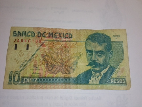 Vender Billete De 10.00 Banco De Mexico Con Rostro De Emilia