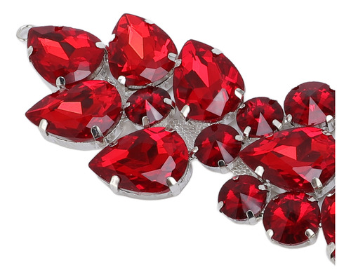 Correa Corta Roja Con Diamantes De Imitación, Decoración De
