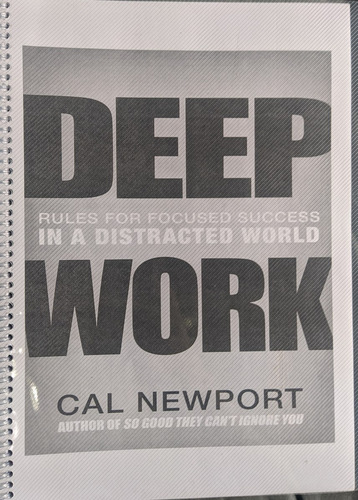 Libro Deep Work Cuadernillo En Ingles