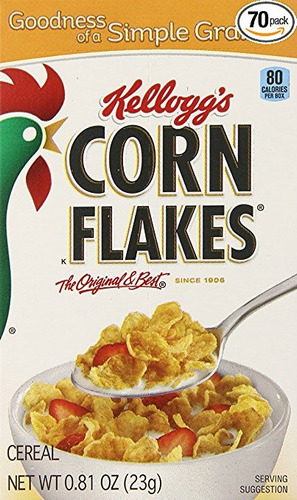 Corn Flakes Cereal, 0.81 Onzas Cajas Individuales (paquete D