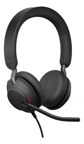 Auriculares Jabra Evolve2 40 Se Con Cable, Cancelación De Ru Preto