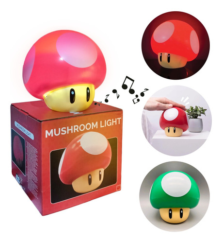 Lámpara Recargable Bloque Super Mario Bros Y Sonidos Retro