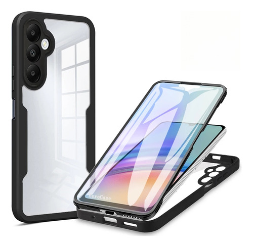 Funda Protectora De Pantalla 360 De Cuerpo Completo Transparente Para Samsung Galaxy A05 A05s A15 A25 A35 A55, Funda De Teléfono A Prueba De Golpes