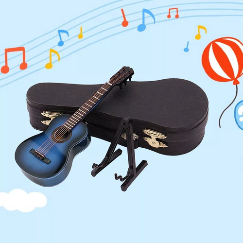 Modelo De Miniguitarra Con Soporte Y Funda, Colección De