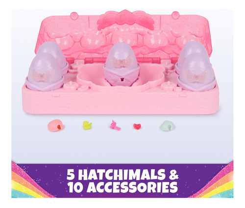 Toy Hatchimals Alive Rainbow Splash Con 5 Figuras De Más De