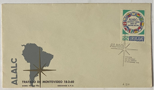 Sobre Primer Día, 1970, Alalc Esfuerzo Común, A371 Sp6