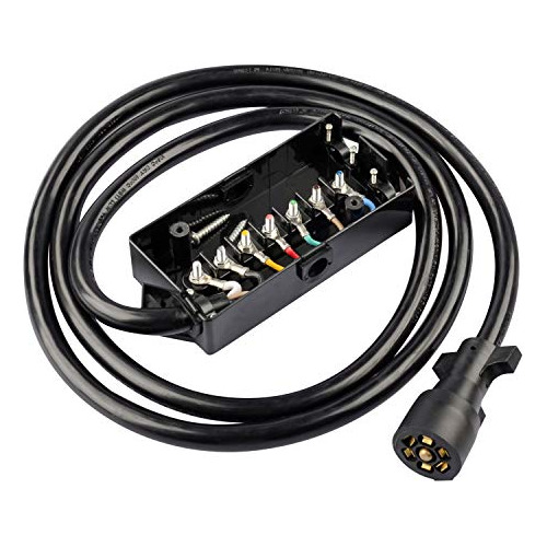 7 Way 4 Feet Trailer Extension Cord Plug Trailer Cord W...