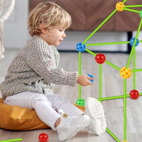 Kit Kids Construction Fort Construction Castillos, Túneles,