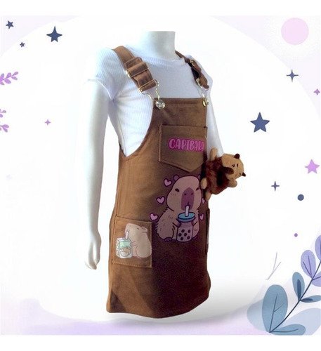 Jumper 2 Piezas Modelo Capibara Kakhi Liso M-4-6 Años