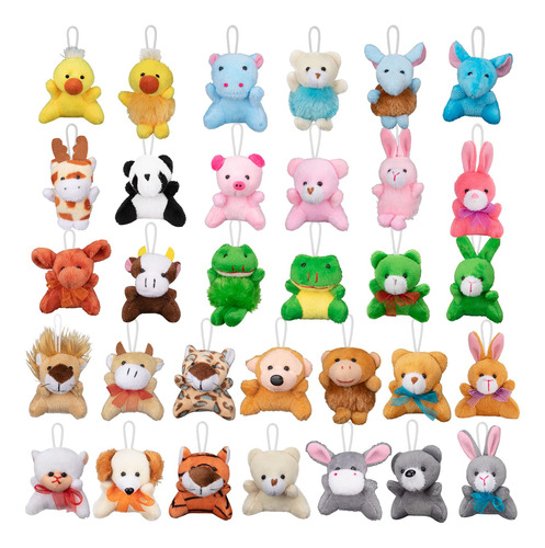 Paquete De 32 Animales De Peluche Pequeños, Mini  S De...