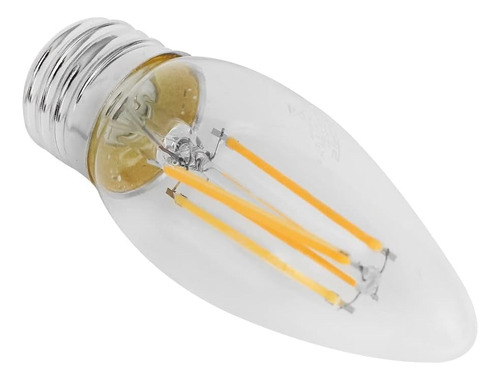 Foco Led Tipo Vela 4w Luz Calida Base E26/27 20pz Mayoreo