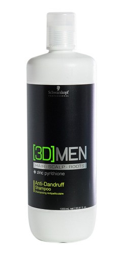 Schwarzkopf 3d Men Shampoo Pelo Anti Caspa X 1000ml