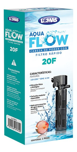 Filtro Interno Cabeza De Poder Aquaflow 20f Máximo 100 Lts