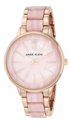 Reloj Mujer Anne Klein Ak-1412pkrg Cuarzo Pulso Rosado En