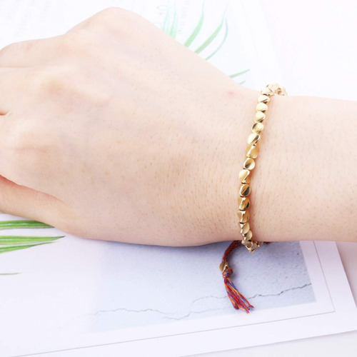 Pulsera De Cuentas De Cobre Tibetano Hecha A Mano Pulsera