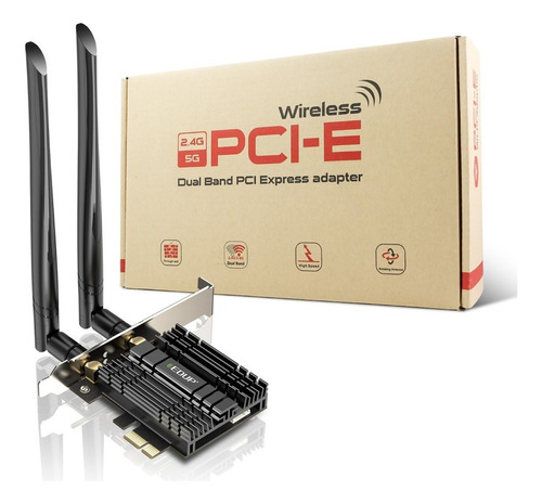 Tarjeta Red Edup Wifi6 1800mbps Pci-e Bt 5.2 Doble Banda 5gh