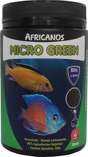 Ração Maramar Super Premium - Africanos Microgreen 125g