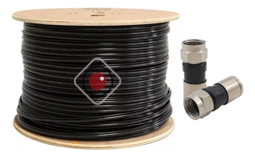 Cable Coaxial Rg6 305m Metros Con Portante Video + 50 Fichas