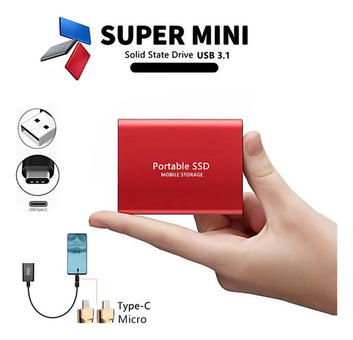 Disco Duro Ssd Externo 4tb, Mxmdd-006, 2 Pzas, 4tb, Azul, Ss