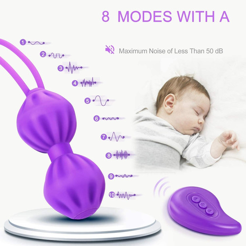 Kegel Balls Ben Wa - Pelotas Con Control Remoto, 8 Modos, Pa