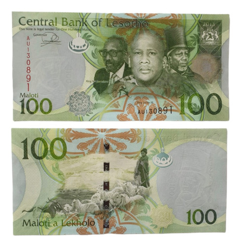 Billetes Mundiales : Lesotho 100 Maloti  2013