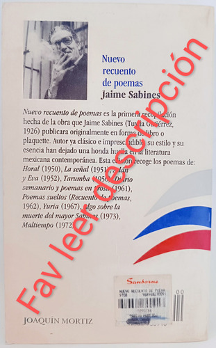 Poesía Nuevo Recuento De Poemas Jaime Sabines
