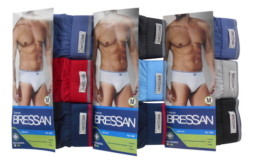Cueca Slip Plus Size Microfibra Com Elástico Aparente Kit 12