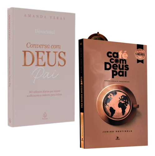 Kit Livro Devocional Café Com Deus Pai E Livro Devocional Conversa Com Deus Pai