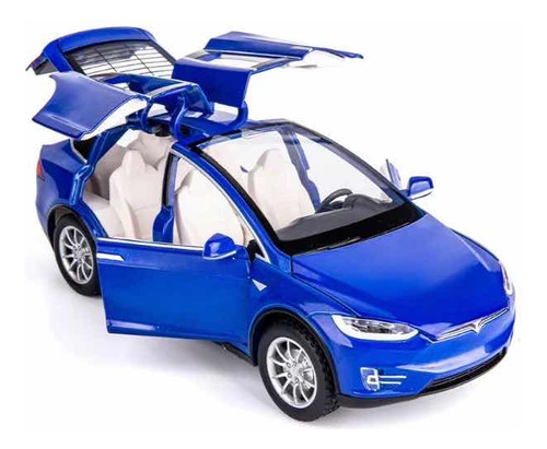 Tesla Modelo X Coche A Escala 1:24 Luz Y Sonido.