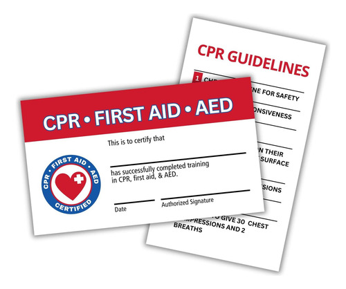 Lashicorn Cpr Y Tarjetas De Certificación Aed De Primeros |