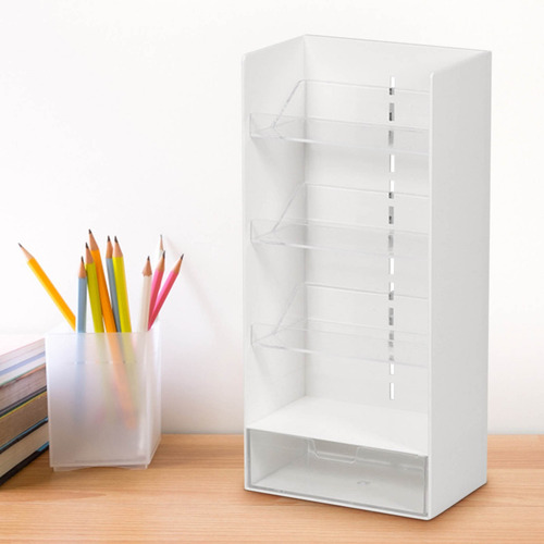 Caja De Almacenamiento De Escritorio T Con Repisa Plana Tran