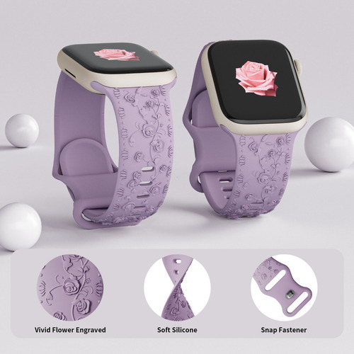 Correa Para Apple Watch Ultra 10 9 8 7 Se 6 Mujer Print Rose