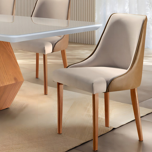 Mesa De Jantar Madeira Maciça Sarah E 8 Cadeiras Roma Di