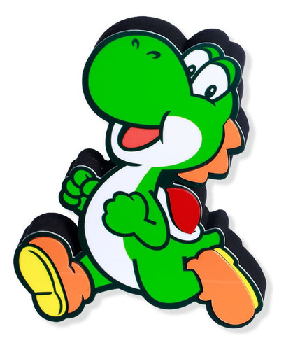 Luminária Formato Yoshi Mario Super Mario Estrutura Multicolor