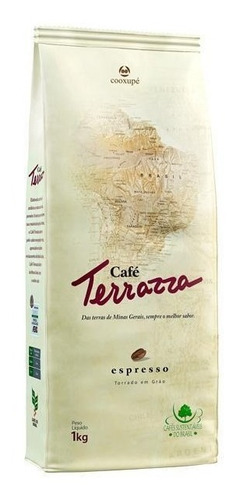 1kg Café Terrazza Espresso Grãos Cooxupé