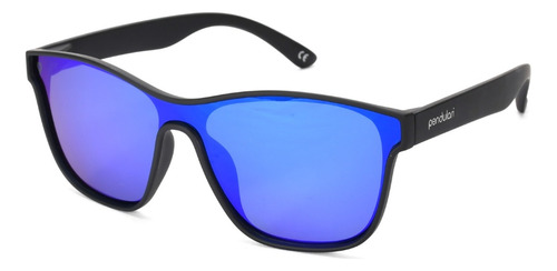 Óculos De Sol Pendulari Vibe Corrida Casual Beach Unissex Cor da armação Preto Cor da lente Azul