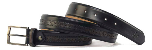 Cinturón Hombre Piel Prada Mx 040402 Color Negro Diseño De La Tela Liso Talla 110