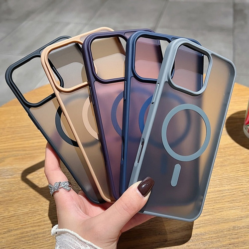 Capa Magnética Fosca Para iPhone 16/15/plus/pro/pro Max